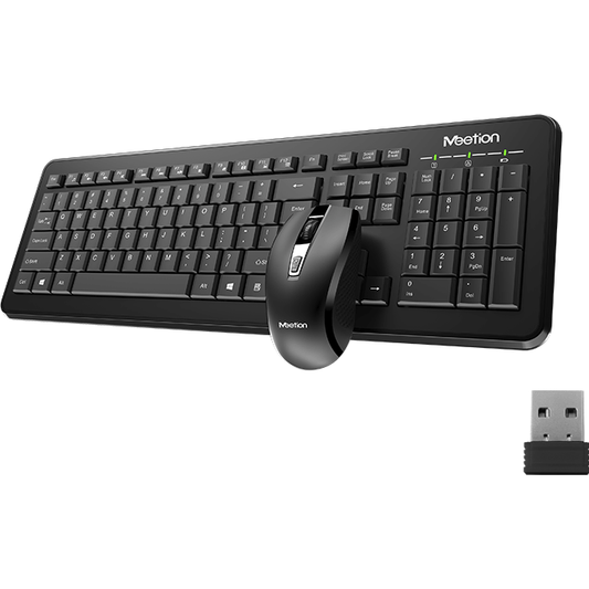 Meetion 2.4G Wireless Mouse And Keyboard Combo – Black (C4120) image 2