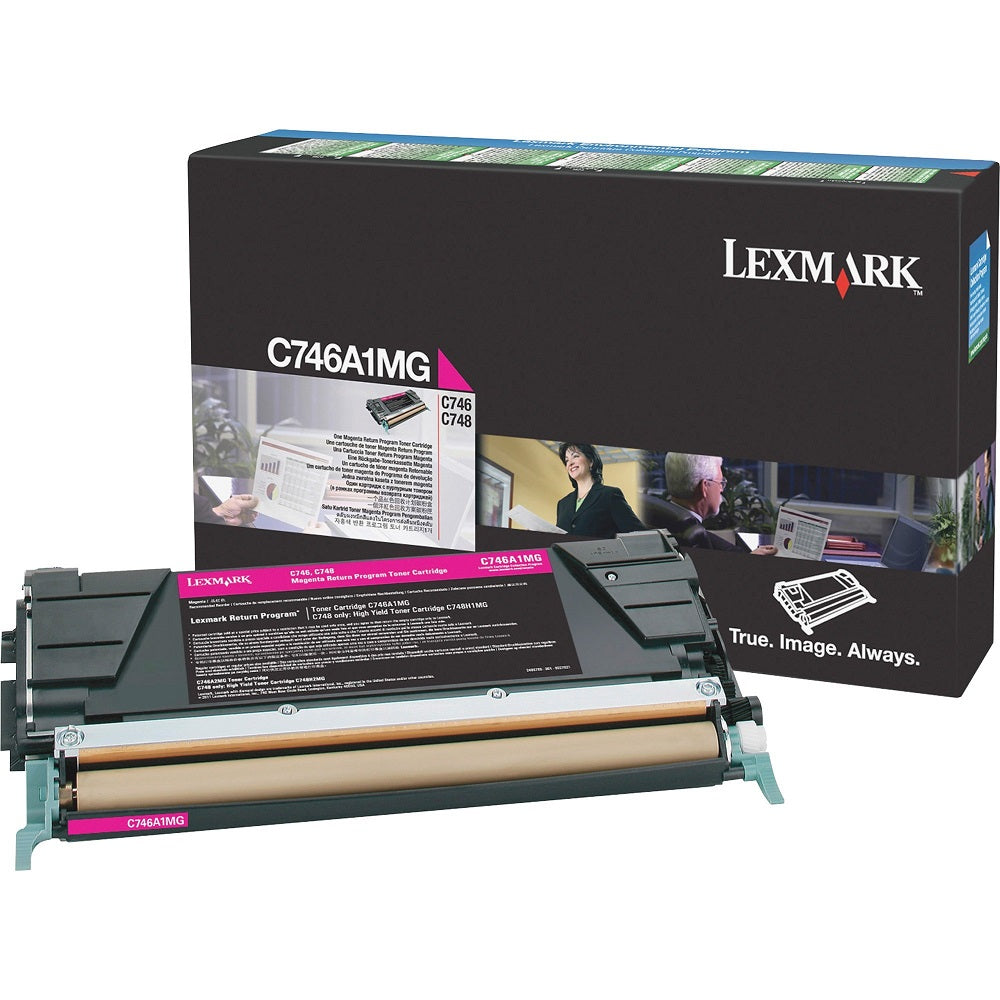 Lexmark C746A1MG Magenta Return Program Laser Toner Cartridge image 1