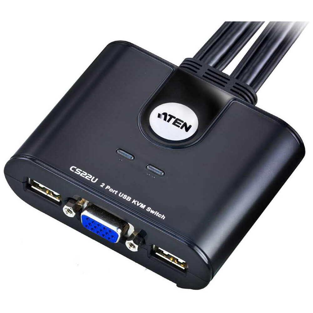 ATEN 2-Port USB VGA Cable KVM Switch (CS22U) image 2