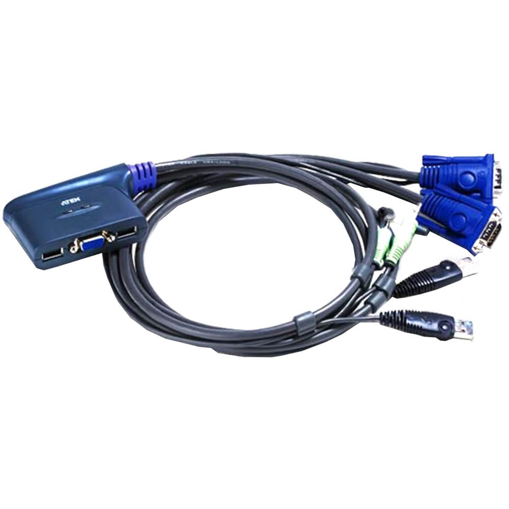 ATEN 2-Port USB VGA Cable-Built-in KVM Switch (CS62U) image 1