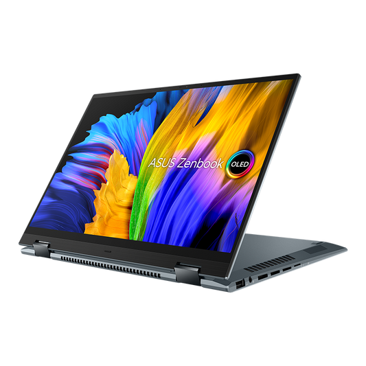 ASUS Zenbook 14 Flip OLED UP5401 Notebook PC – Core i7-1165G7 / 14.0″ 2.8K OLED Touch / 16GB RAM / 512GB SSD / Win 11 Home / Pine Grey (UP5401EA-I716512G0W) image 2