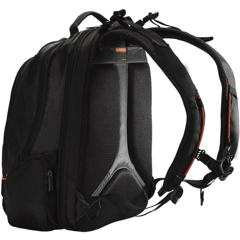 Everki Flight 16″ Travel Friendly Laptop Backpack (EKP119) — rear view