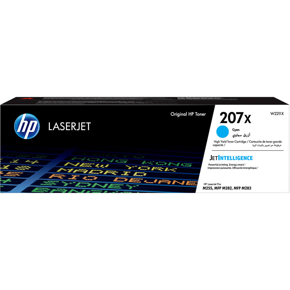 HP 207X High Yield Cyan Laser Toner Cartridge (W2211X) image 1