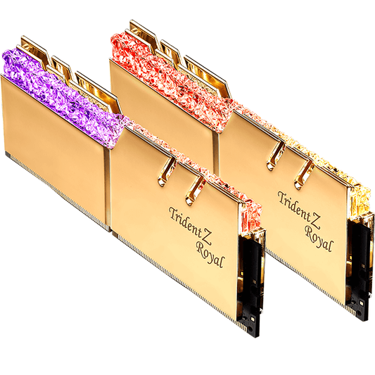 G.Skill F4-3600C18D-16GTRG Trident Z Royal 16GB DDR4-3600MHz Desktop Memory Module – Gold (GS-TZR-3600-2×8-G) image 2