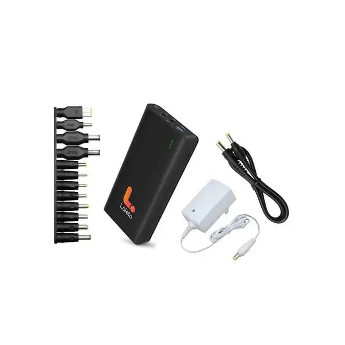 Lalela Laptop 17500mAh 12/19/5V Black UPS/ Powerbank (GW17500C) — side view
