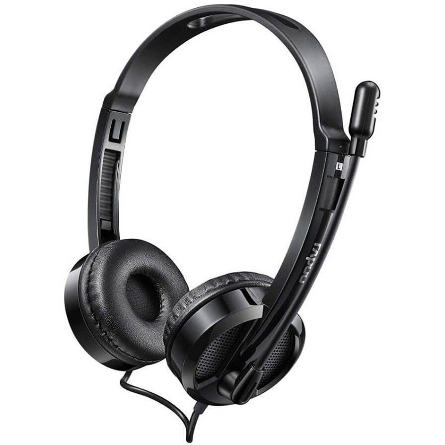 Rapoo H120 Stereo Black Headset (1064-05107-800) — side view
