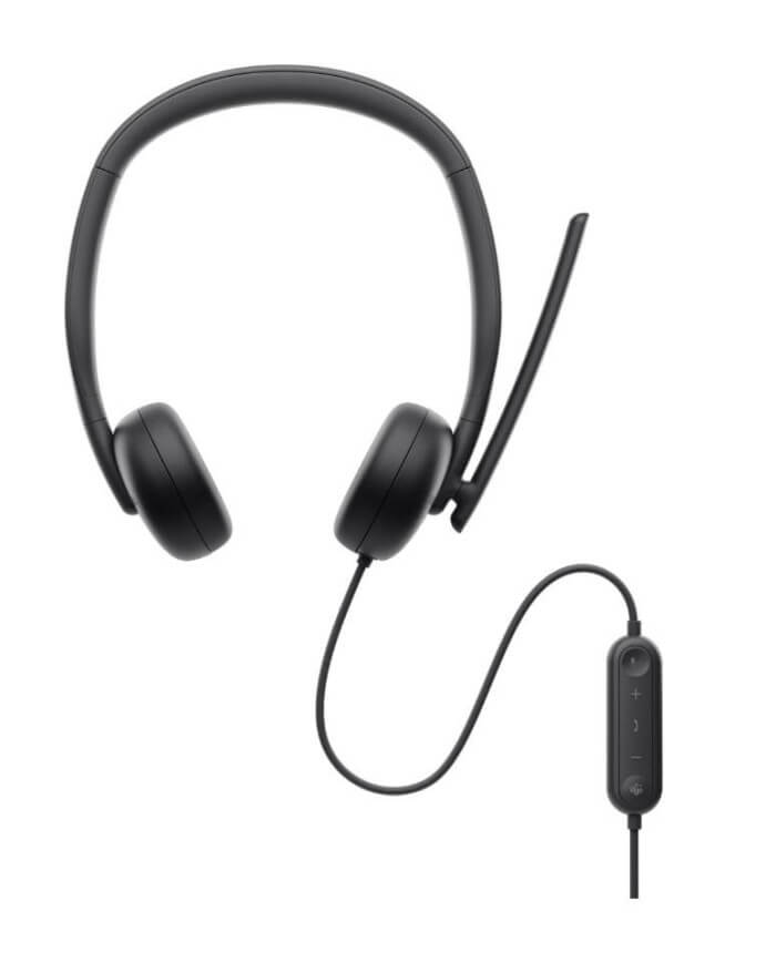 Dell WH3024 Wired Headset with Noise Cancellation (520-BBDH) — rear view