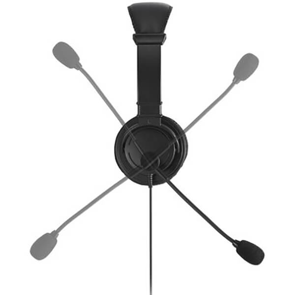 Kensington USB-C Call Centre Dual Headset/Headphones – Black (K97457WW) — side view