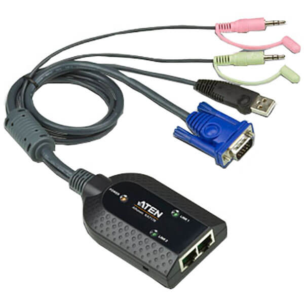 ATEN USB VGA/Audio Virtual Media with Dual Output KVM Adapter (KA7178) image 1