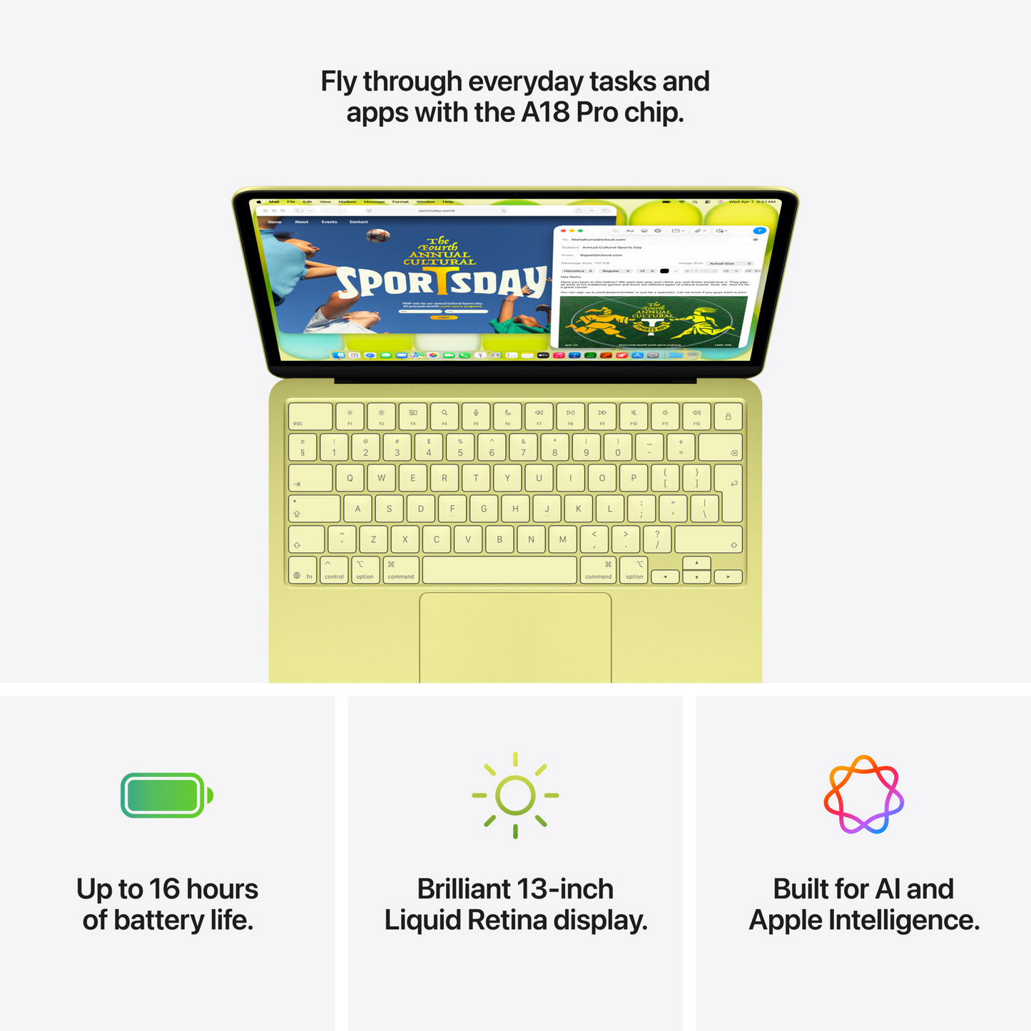 Apple MacBook Neo 13 A18 Pro 6 Core CPU 5 Core GPU 8GB 256GB SSD Indigo laptop image 4