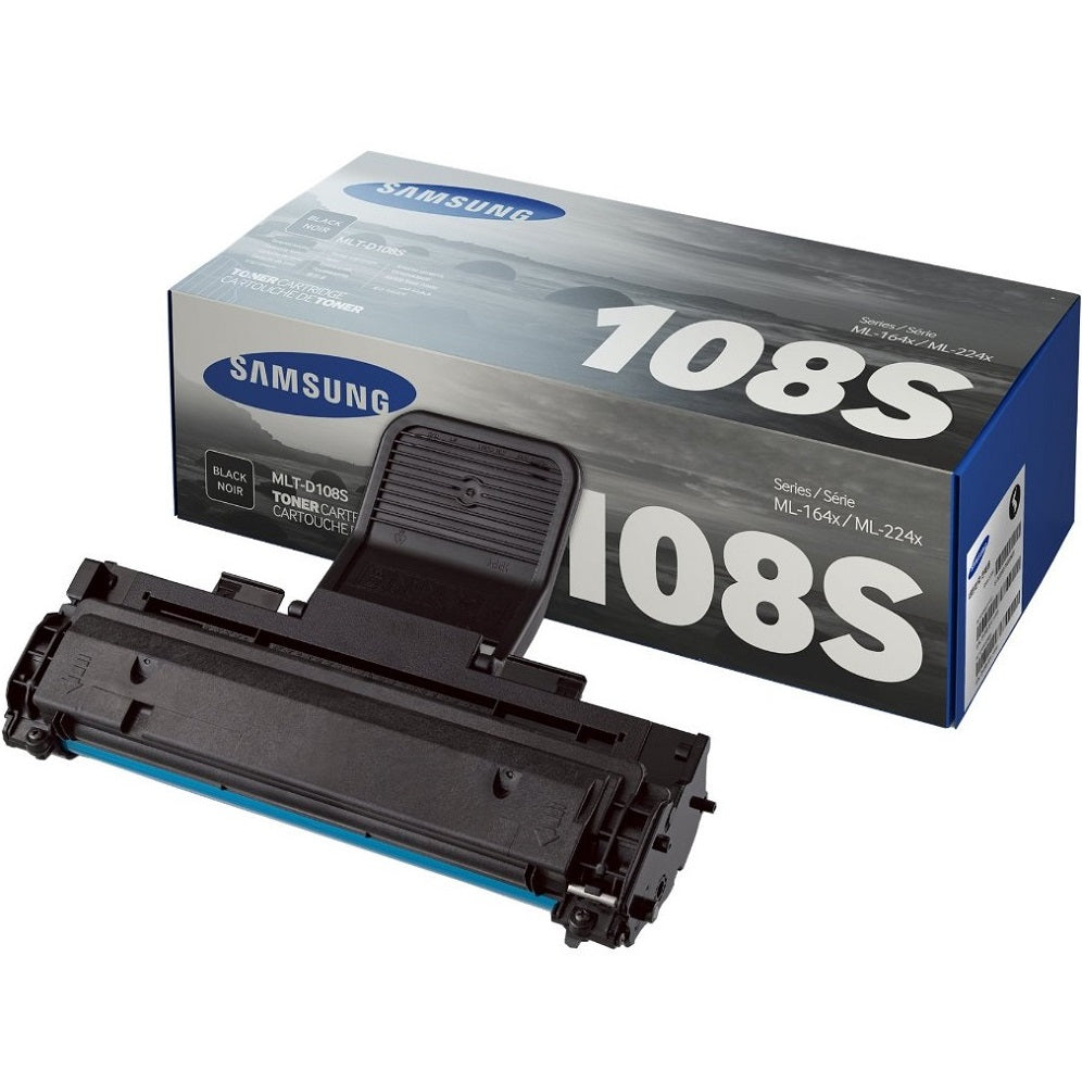 Genuine Samsung MLT-D108S Standard Capacity Black Laser Toner Cartridge (SU785A) image 1