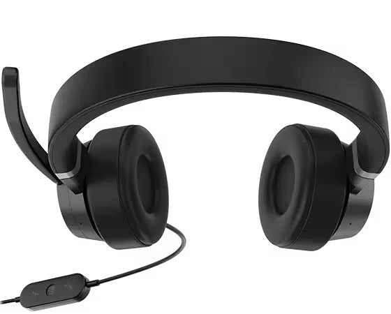 Lenovo Go Wired ANC Headset – Thunder Black (4XD1C99223) — in use