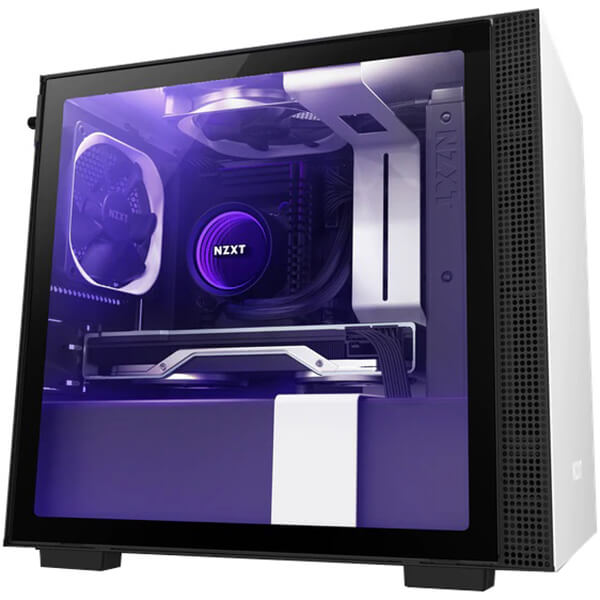 NZXT H210i RGB LED Mini ITX Case – Matte White and Black (NZXT H210i W/B) image 4