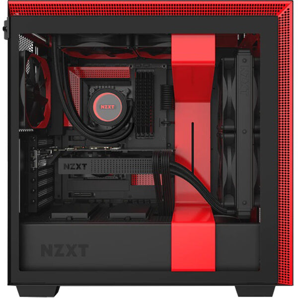 NZXT H710 Mid-tower Case With Tempered Glass – Matte Black and Red (NZXT H710B/R) image 4