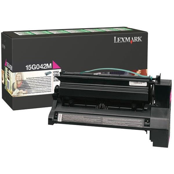Lexmark 15G042M High Yield Return Program Magenta Laser Toner Cartridge image 1