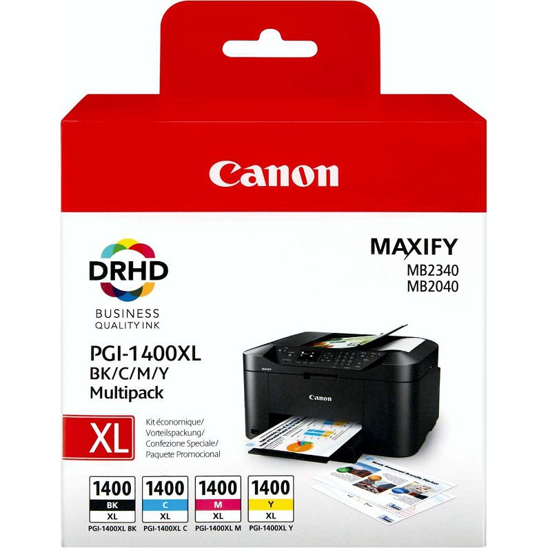 Canon PGI-1400XL C/M/Y/BK Ink Cartridge MultiPack (9185B004AA) image 1