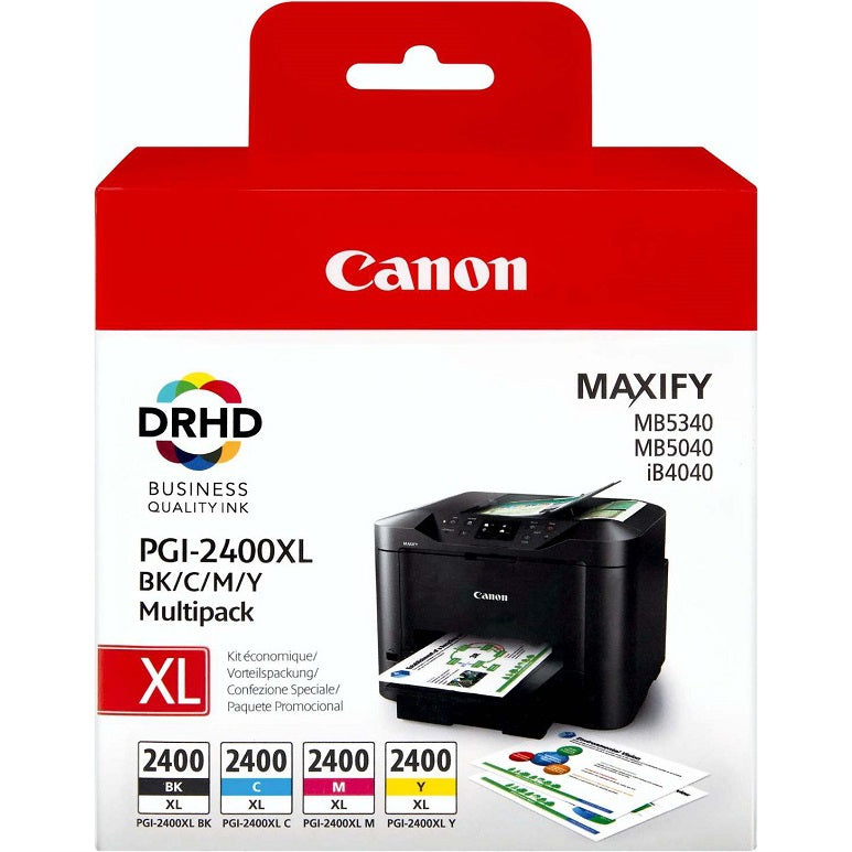 Canon PGI-2400XL C/M/Y/BK Ink Cartridge MultiPack (9257B004AA) image 1