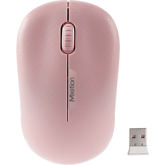 Meetion 2.4GHZ Wireless Mouse – Pink (R545PINK) image 1