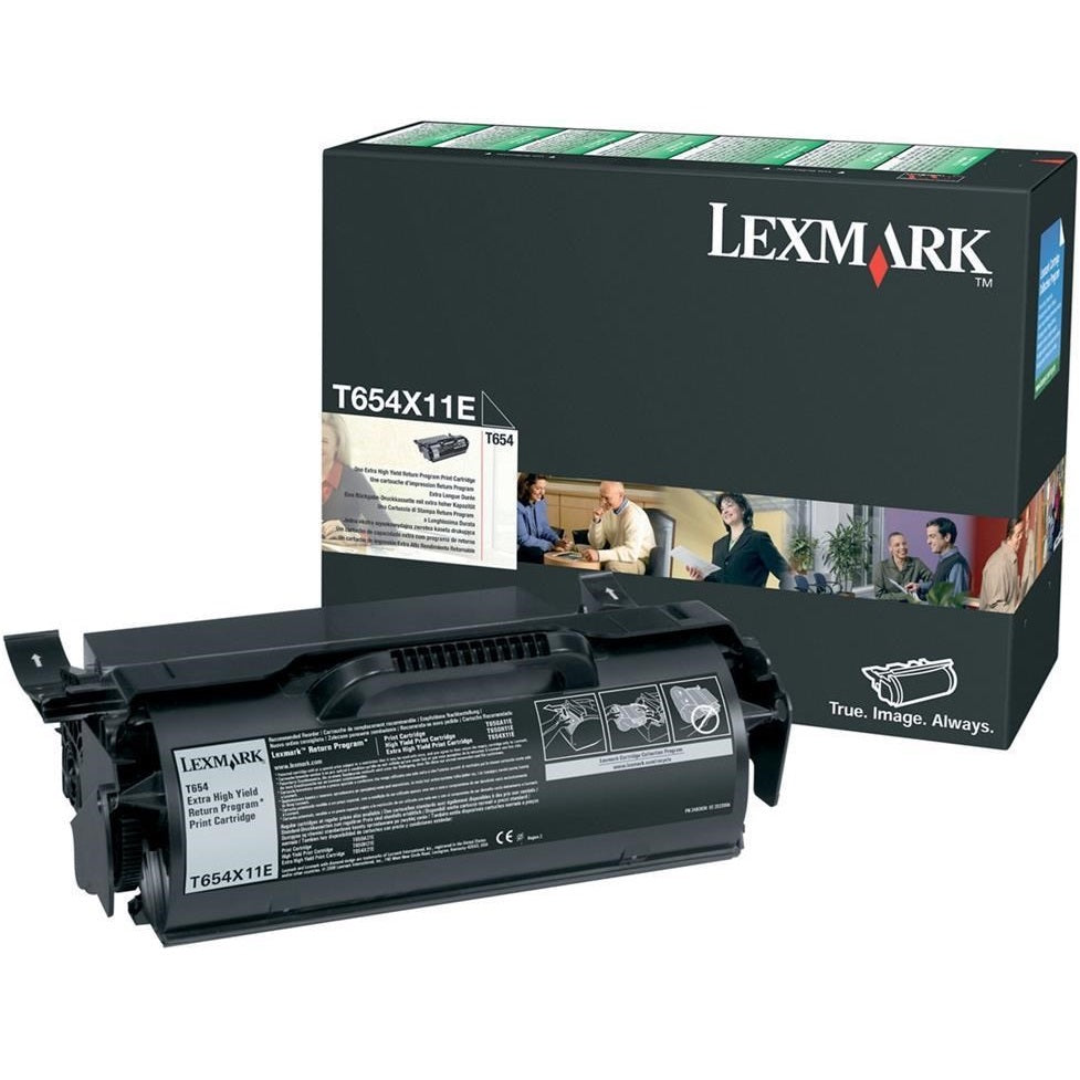 Lexmark T654X11E Extra High Yield Return Program Black Laser Toner Cartridge image 1