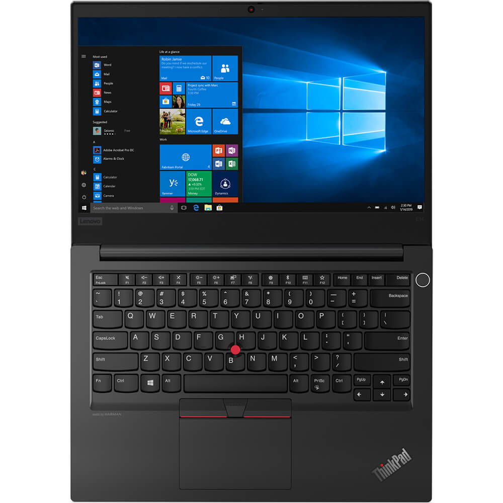 Lenovo ThinkPad E14 Notebook PC – Core i7-10510U / 14″ FHD / 8GB RAM / 512GB SSD / Win 10 Pro (20RA008JZA) — rear view