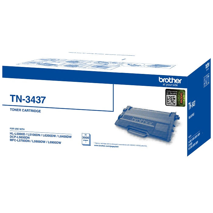 Brother TN-3437 Black Laser Toner Cartridge image 1