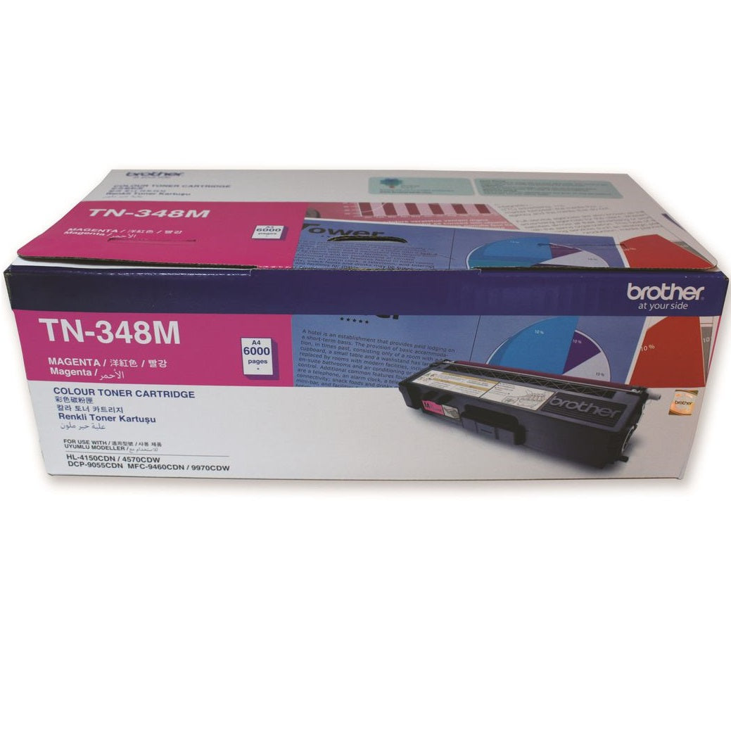 Brother TN-348M Magenta Toner Cartridge image 1