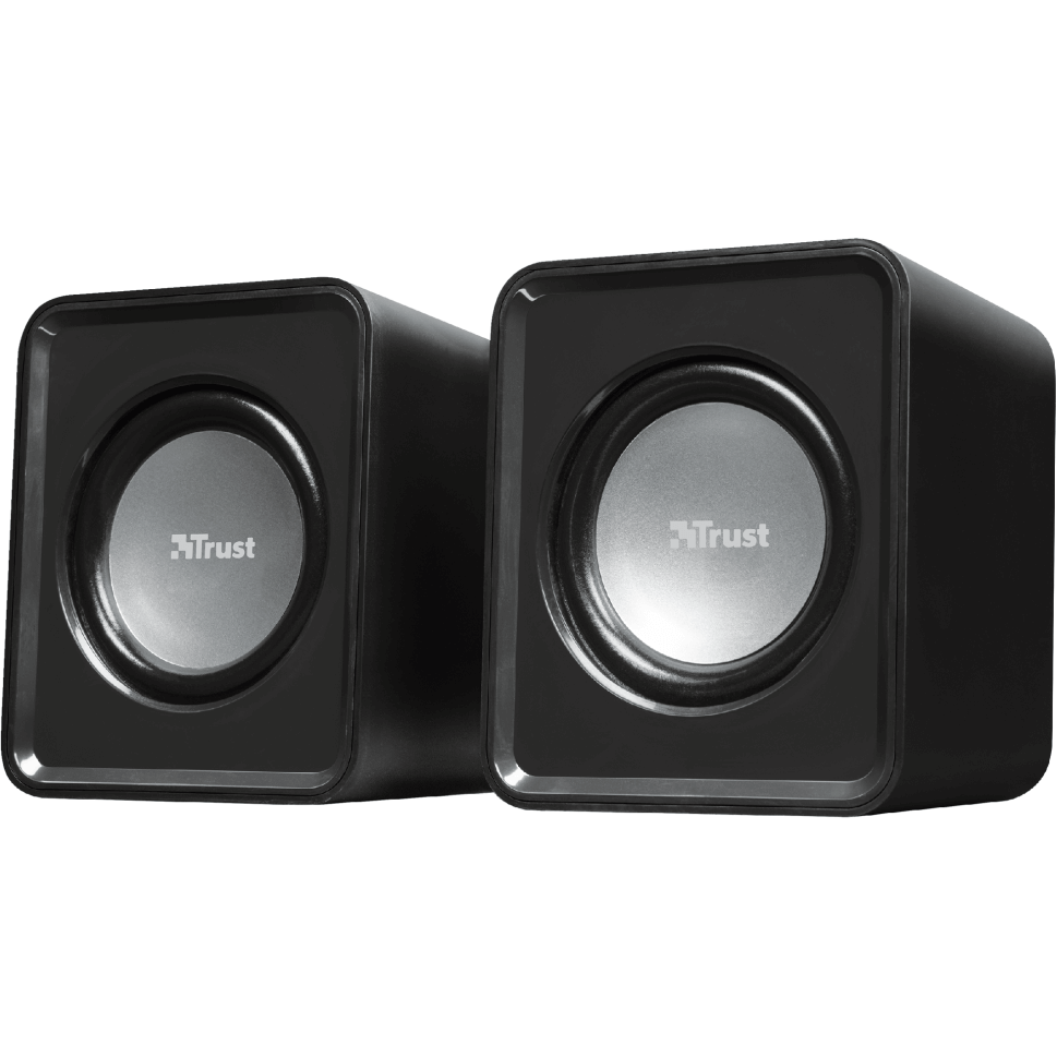 Trust Audio Leto Compact 2.0 Speaker Set Black (TRS-19830) — rear view