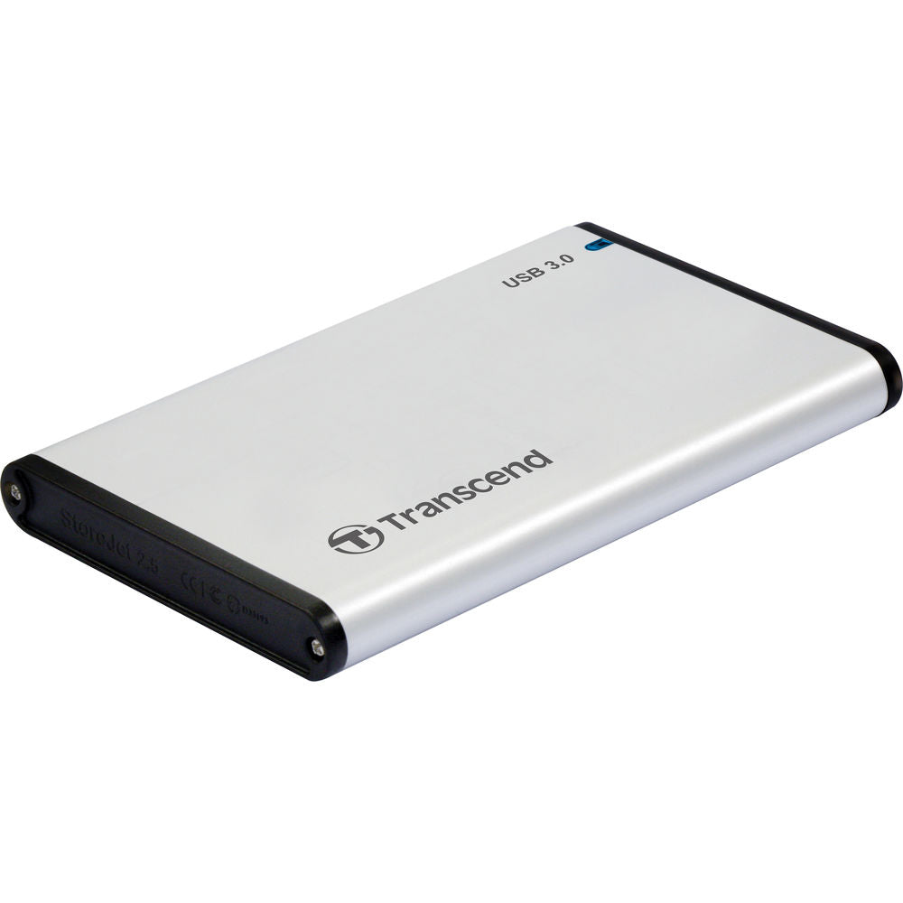 Transcend 2.5” SSD/HDD Enclosure (TS0GSJ25S3) — front view