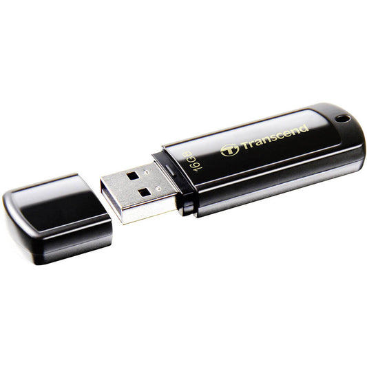 Transcend JetFlash 350 16GB USB Flash Drive – Piano Black (TS16GJF350) image 2