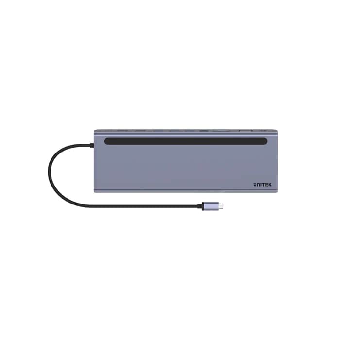 Unitek uHUB 11+ 11-in-1 USB-C Ethernet Hub with MST Triple Monitor (D1022B) – with Dual HDMI, 100W PD, Dual Card Reader — sid