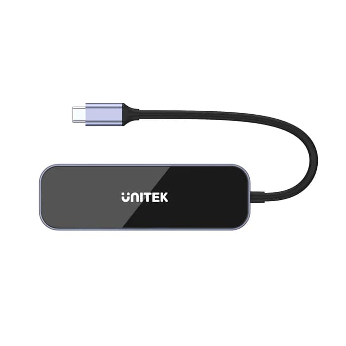 Unitek uHUB H6 Gloss 6-in1 USB-C Ethernet Hub (D1084A) — side view