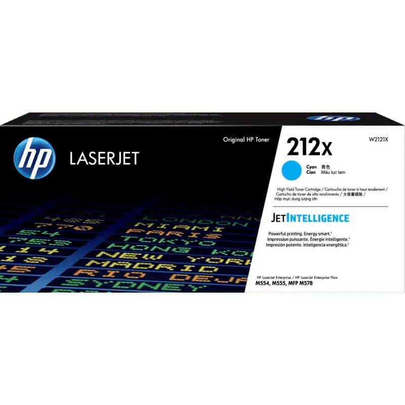 Genuine HP 212X High Yield Cyan LaserJet Toner Cartridge (W2121X) image 1