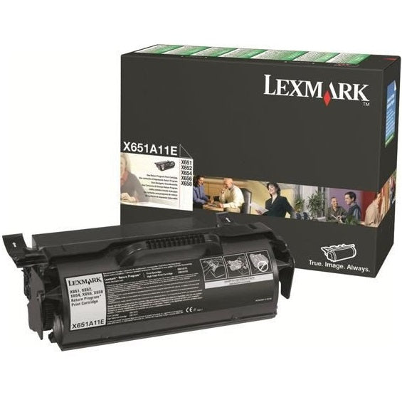 Lexmark X651A11E Return Program Black Laser Toner Cartridge image 1