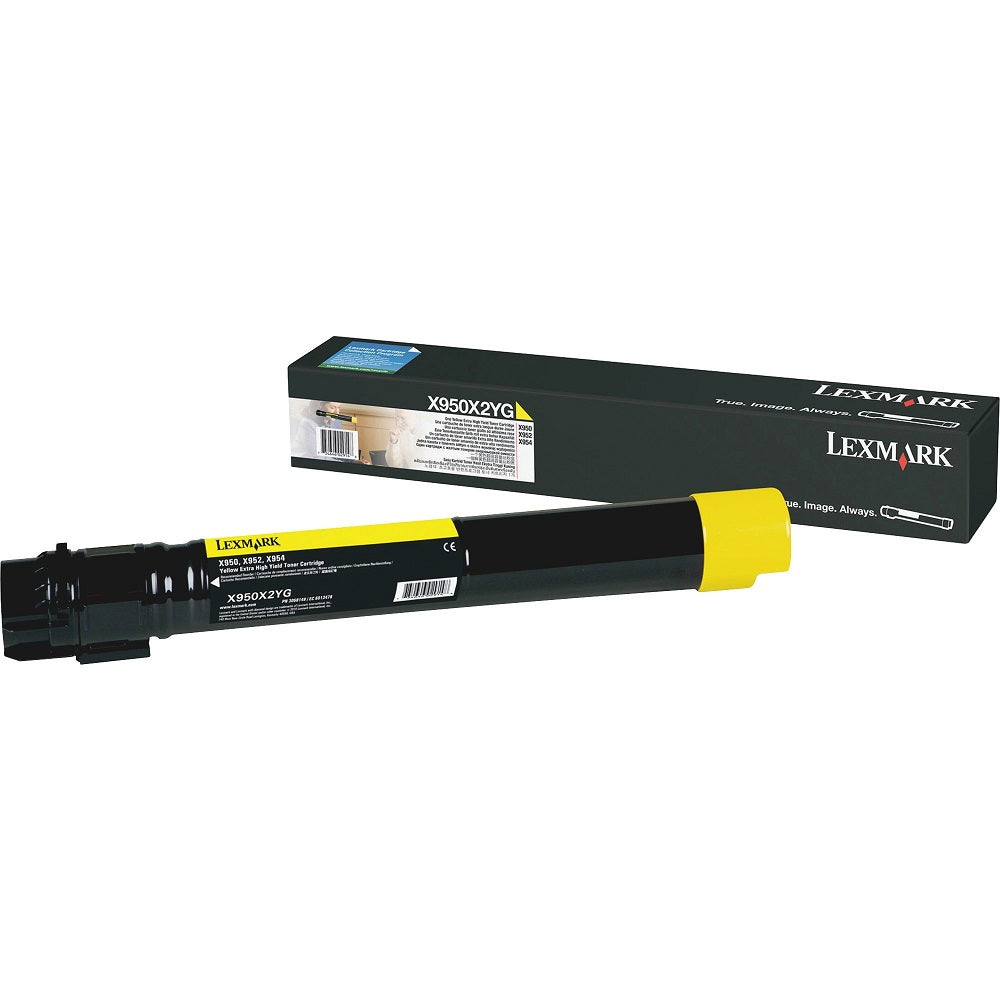 Lexmark X950X2YG Extra High Yield Yellow Laser Toner Cartridge image 1