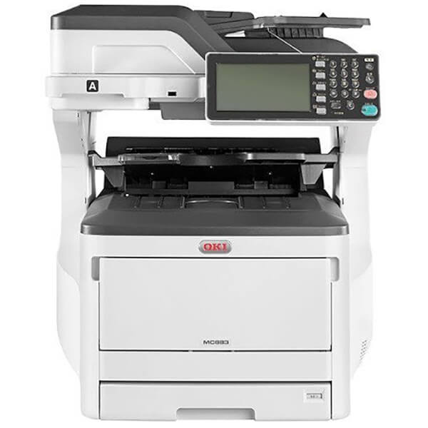 What paper sizes and types are compatible with most office multifunction equipment? - OKI MC883dn A3 Multifunction Colour Laser Printer (45850304) at ElectroGuy