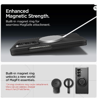 Spigen Samsung Galaxy Z Fold 7 Premium Tough Armor Pro MagSafe Case Black product image 6