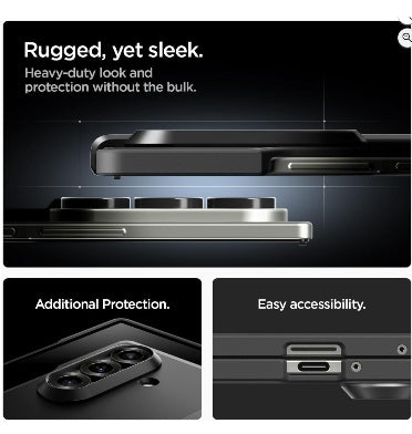 Spigen Samsung Galaxy Z Fold 7 Premium Tough Armor Pro MagSafe Case Black product image 9