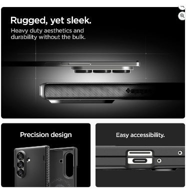 Spigen Samsung Galaxy Z Fold 7 Premium Slim Armor Pro MagSafe Case Black product image 9