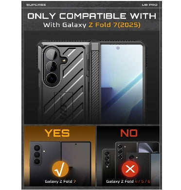 Supcase Samsung Galaxy Z Fold 7 Full Body Rugged Protective Case Black product image 2