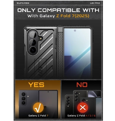 Supcase Samsung Galaxy Z Fold 7 Full Body Rugged Protective Case Black product image 2
