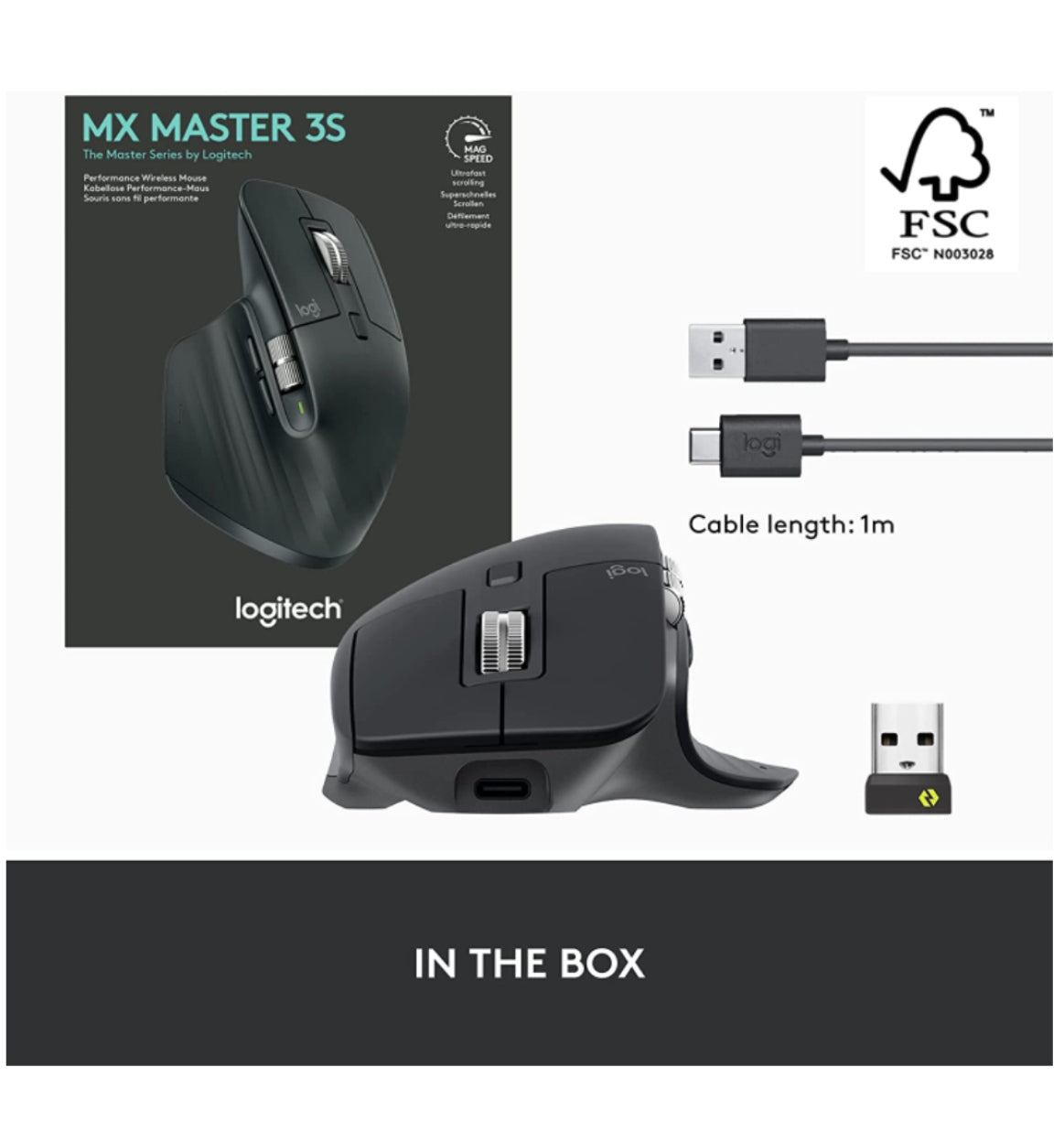 Logitech Mx Master 3s Wireless Mouse Graphite product image 9