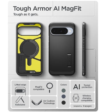 Spigen Google Pixel 10 / 10 Pro Premium Tough Armor MagSafe Case Black product image 5