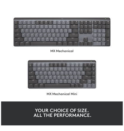 Logitech Mx Mechanical Wireless Illuminated Performance Keyboard Linear Edition Graphite