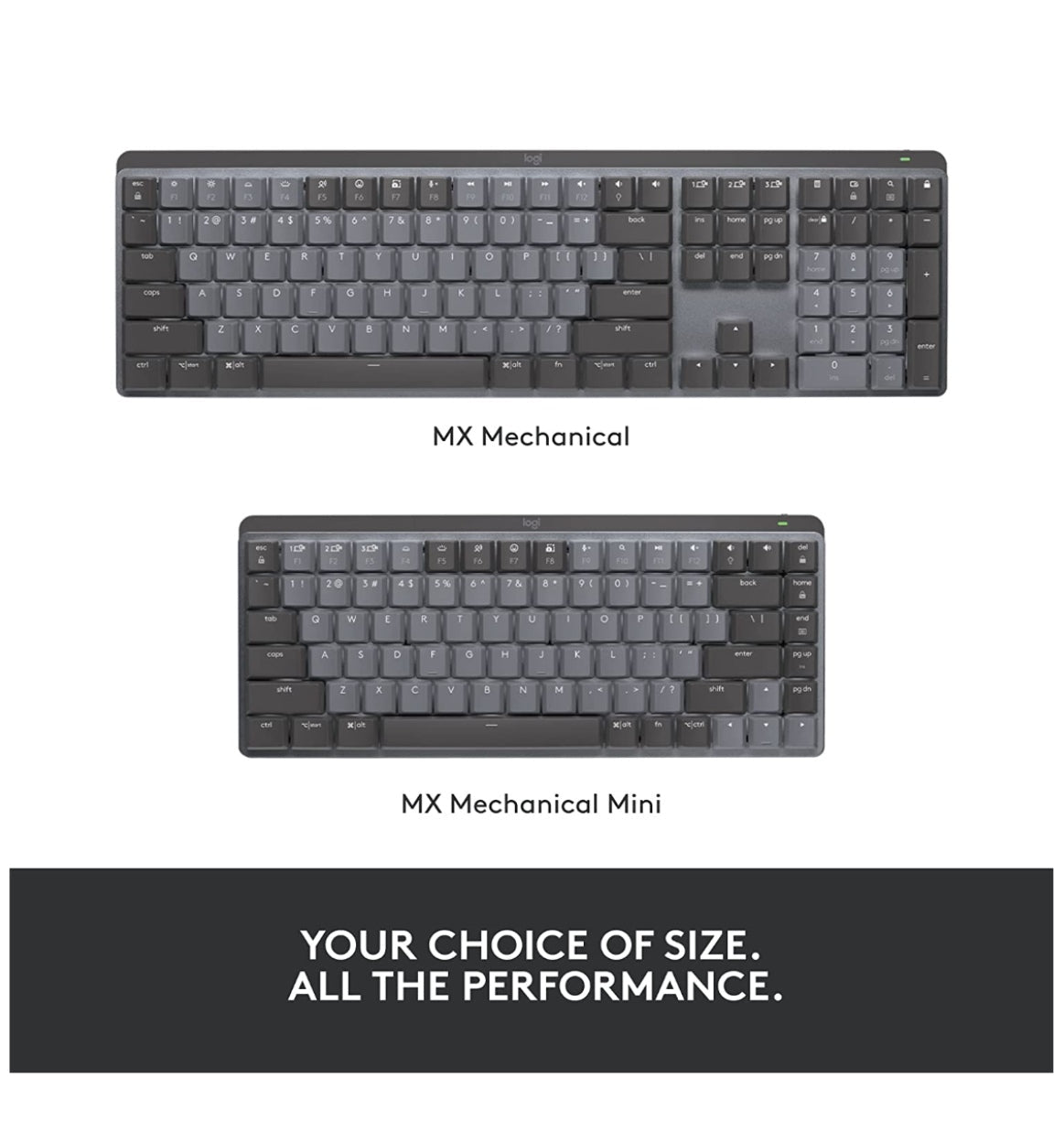 Logitech Mx Mechanical Wireless Illuminated Performance Keyboard Tactile/Quiet Edition Graphite product image 9