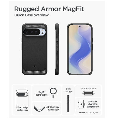Spigen Google Pixel 10 Pro Xl Premium Rugged Armor MagSafe Case Black product image 4