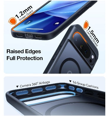 Torras Google Pixel 10 Pro Xl Premium Slim MagSafe Translucent Bumper Case Matte Black product image 5