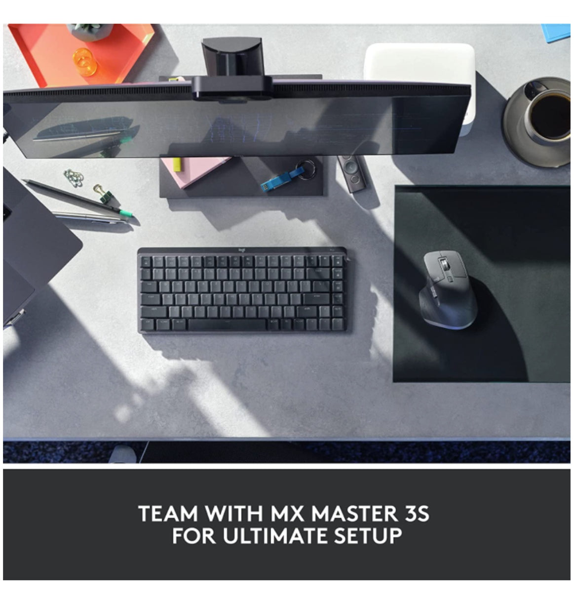 Logitech Mx Mechanical Mini Wireless Illuminated Keyboard Clicky Edition Graphite product image 8