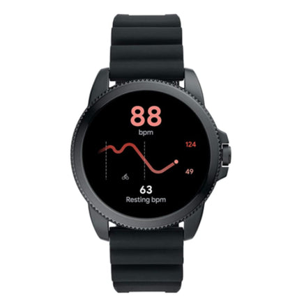 Fossil Gen 5e Smartwatch Black Silicone (2021) — rear view