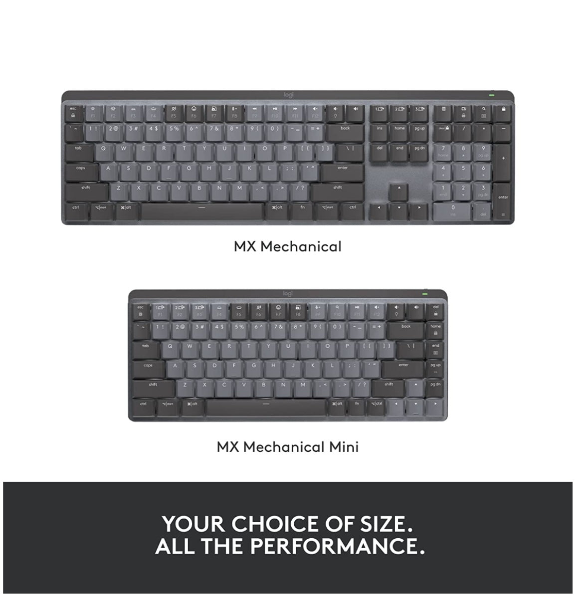 Logitech Mx Mechanical Mini Wireless Illuminated Keyboard Tactile/Quiet Edition Graphite product image 9