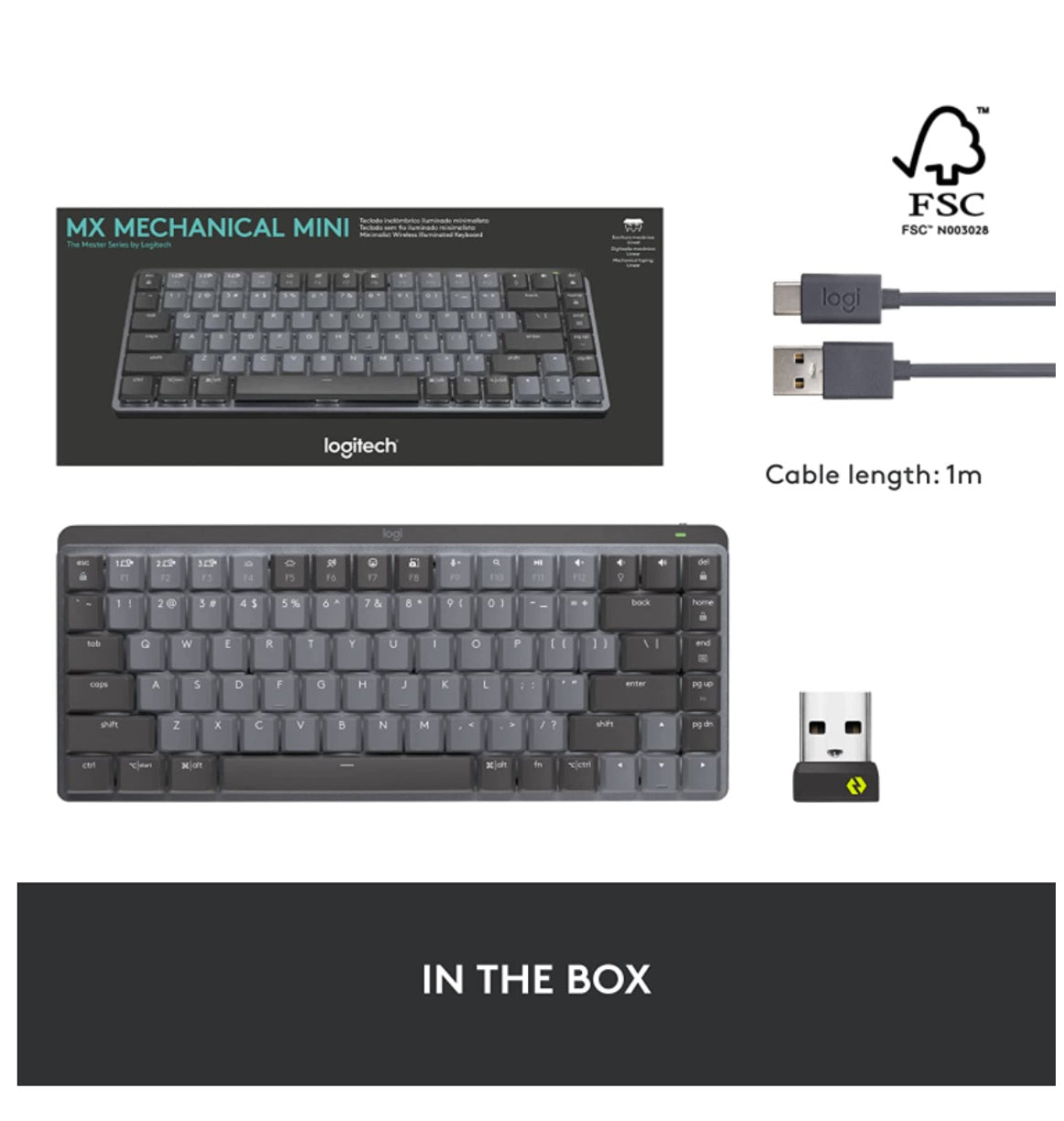 Logitech Mx Mechanical Mini Wireless Illuminated Keyboard Tactile/Quiet Edition Graphite product image 10